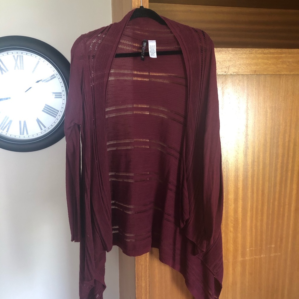 Maroon lightweight cardigan